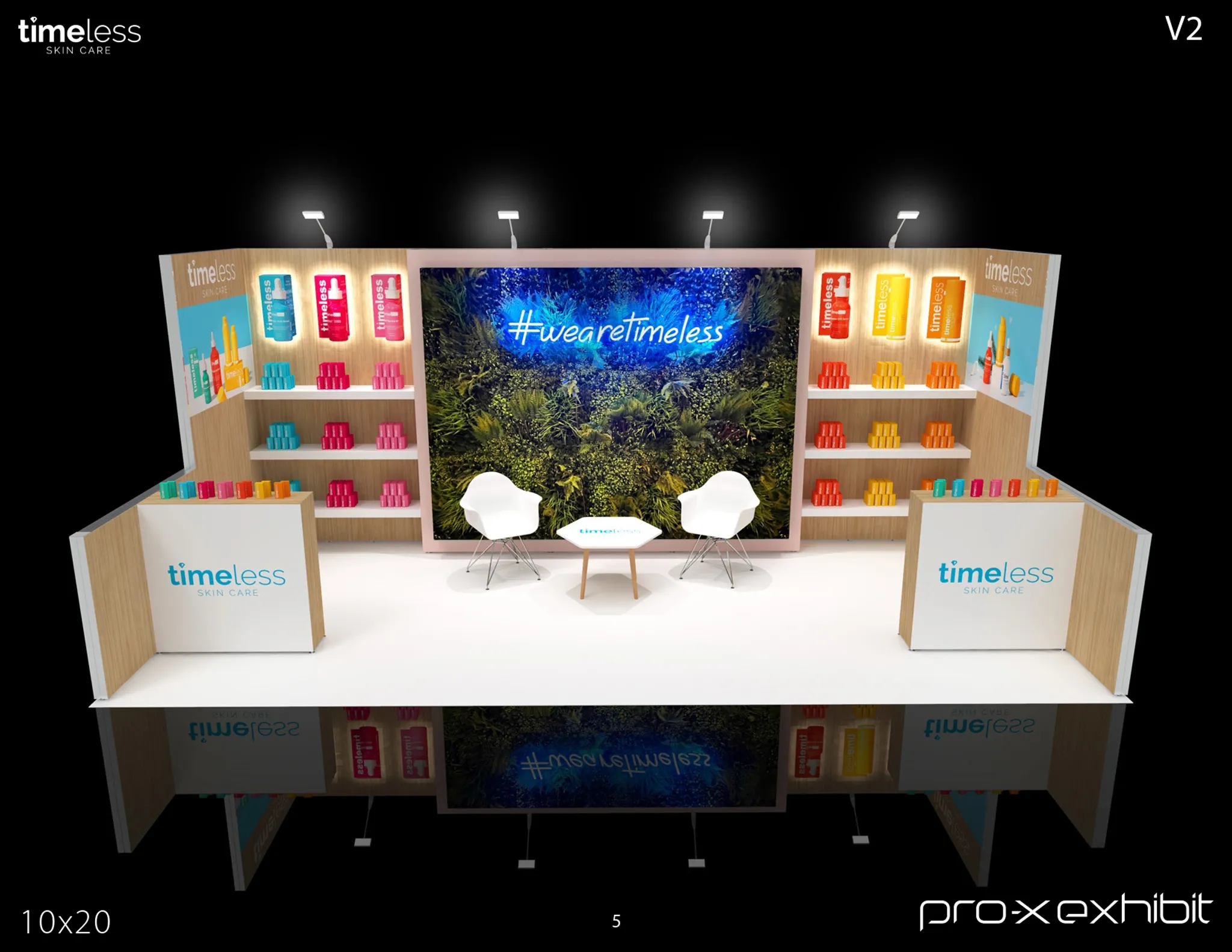 10x20 Peninsula booth design by Pro-X Exhibits